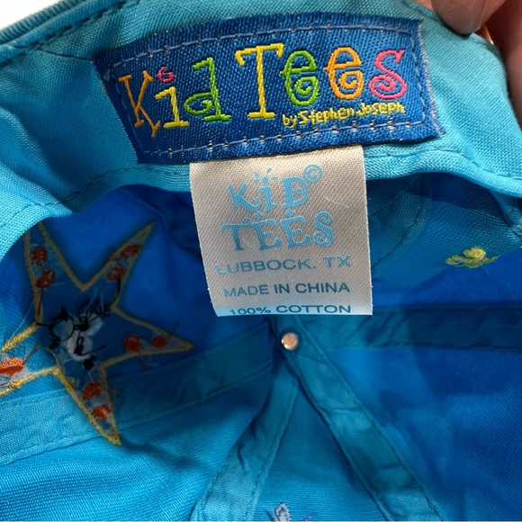 Kids Tees by Stephen Joseph Blue Little Kids beach Seashell Embroidered Hat - Picture 4 of 5